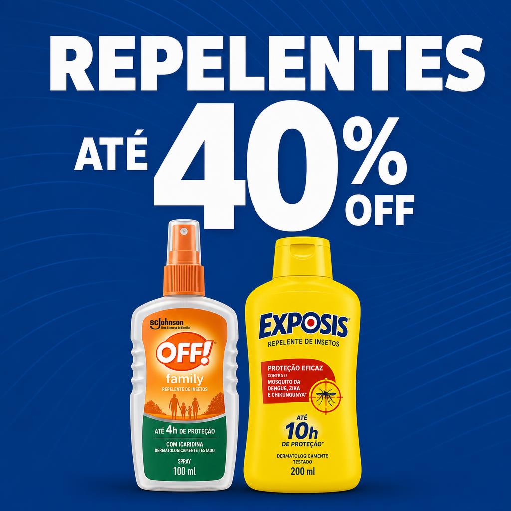 Repelentes até 40% OFF
